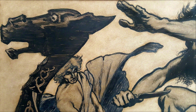 Arthur Rackham Sea Battle Stories from the Edda 