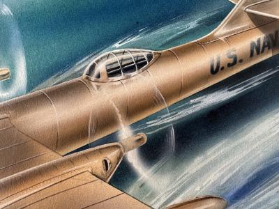 Arthur Rosenman Ross Art Deco Sea Airplane Aviation Art Design