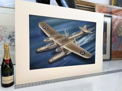 Arthur Rosenman Ross Art Deco Sea Airplane Aviation Art Design