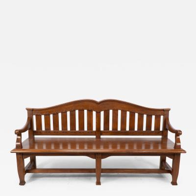 Arthur Simpson An Arts Crafts Super Quality Teak Hall Bench in the Style of Arthur Simpson