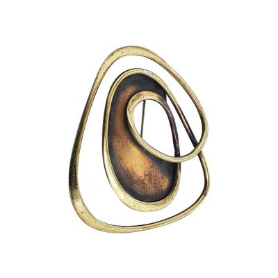 Arthur Smith Art Smith large Modernist Abstract Copper Brass Brooch