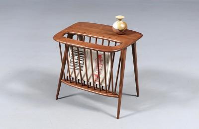 Arthur Umanoff Arthur Umanoff Mid Century Spindle Side Table With Magazine Shelf