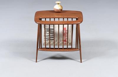 Arthur Umanoff Arthur Umanoff Mid Century Spindle Side Table With Magazine Shelf