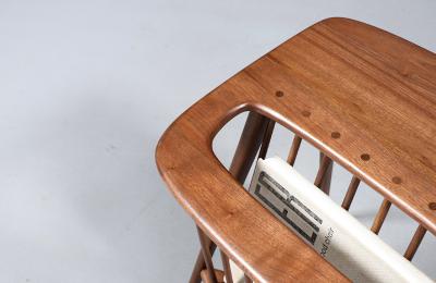 Arthur Umanoff Arthur Umanoff Mid Century Spindle Side Table With Magazine Shelf
