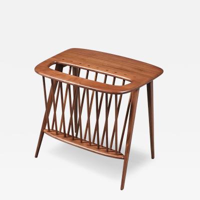 Arthur Umanoff Arthur Umanoff Mid Century Spindle Side Table With Magazine Shelf