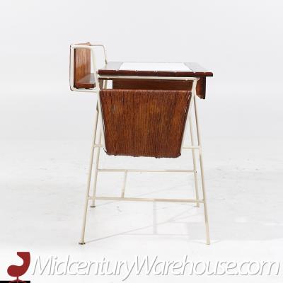 Arthur Umanoff Arthur Umanoff Mid Century Wrought Iron and Rush Desk