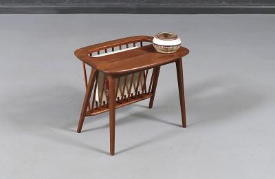 Arthur Umanoff Arthur Umanoff Vintage Spindle Side Table with Magazine Shelf