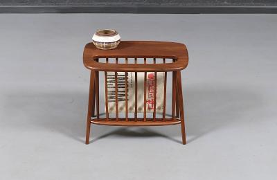 Arthur Umanoff Arthur Umanoff Vintage Spindle Side Table with Magazine Shelf