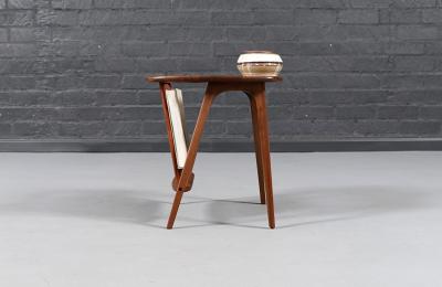 Arthur Umanoff Arthur Umanoff Vintage Spindle Side Table with Magazine Shelf
