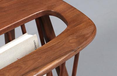 Arthur Umanoff Arthur Umanoff Vintage Spindle Side Table with Magazine Shelf