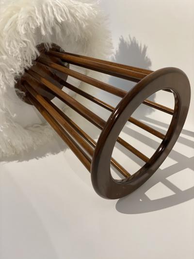 Arthur Umanoff Arthur Umanoff Walnut Spindle Mid Century Stool Side Table