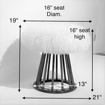 Arthur Umanoff Arthur Umanoff Walnut Spindle Mid Century Stool Side Table
