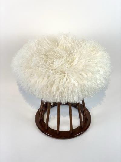 Arthur Umanoff Arthur Umanoff Walnut Spindle Mid Century Stool Side Table