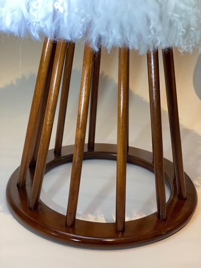 Arthur Umanoff Arthur Umanoff Walnut Spindle Mid Century Stool Side Table