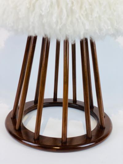 Arthur Umanoff Arthur Umanoff Walnut Spindle Mid Century Stool Side Table