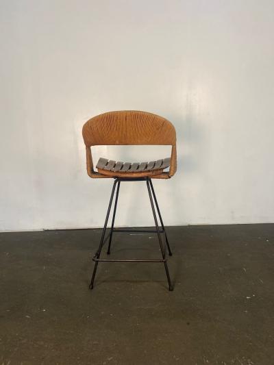 Arthur Umanoff Iron Rush Swiveling Barstool