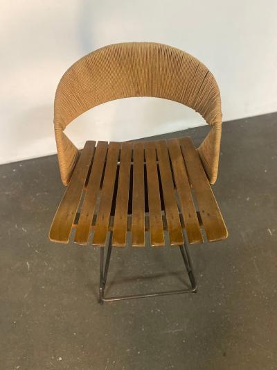 Arthur Umanoff Iron Rush Swiveling Barstool