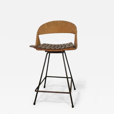 Arthur Umanoff Iron Rush Swiveling Barstool