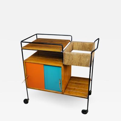 Arthur Umanoff Mid century Arthur Umanoff Modern Bar Cart American