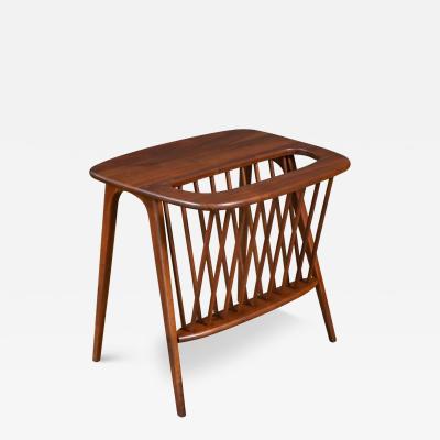 Arthur Umanoff Vintage Arthur Umanoff Spindle Side Table w Magazine Shelf