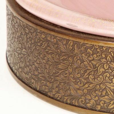 Artisan Blush Color Murano Glass Table Lamp with Avventurina 1960s