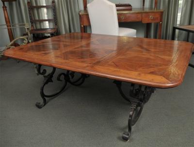 Artisan Made Antique Walnut Parquet Low Table