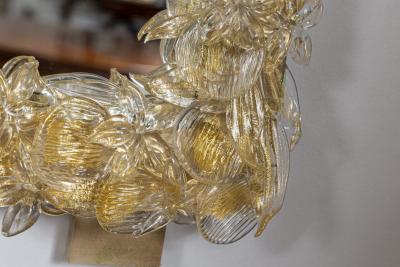 Artisan Murano Gold Blown Star Fish Mirror Contemporary