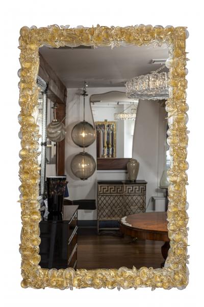 Artisan Murano Gold Blown Star Fish Mirror Contemporary