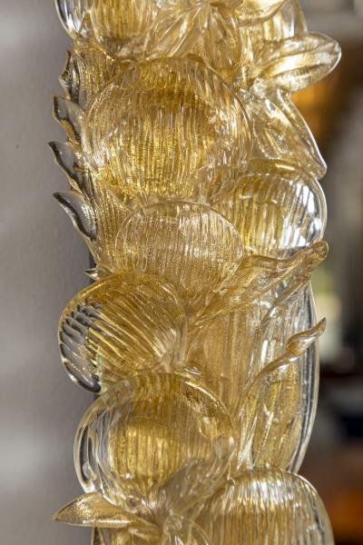 Artisan Murano Gold Blown Star Fish Mirror Contemporary