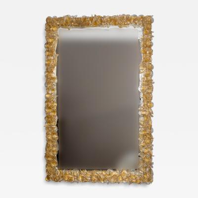 Artisan Murano Gold Blown Star Fish Mirror Contemporary