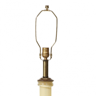 Artisan Murano Green Opaline Glass Table Lamp 1960s
