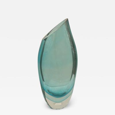 Artisan Murano Sommerso Glass Vase with Avventurina