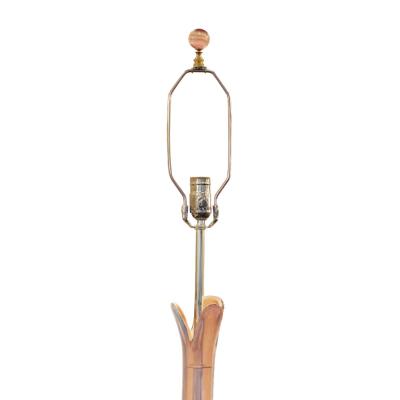 Artisan Pair of Sommerso Murano Glass Petal Top Lamps