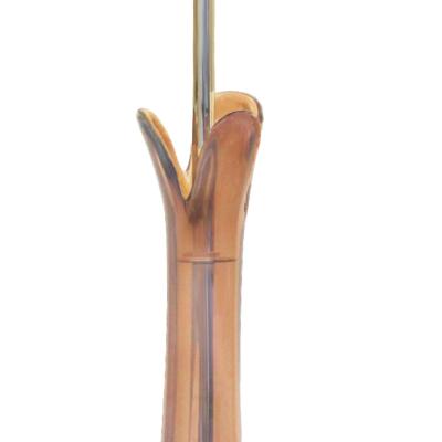 Artisan Pair of Sommerso Murano Glass Petal Top Lamps