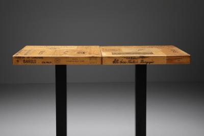 Artisan Tables Hautes Travail Belge Early 2000s