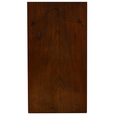 Artisan Wall Sculpture Of An Ancient Greek Man in Pewter On Wood 1950s