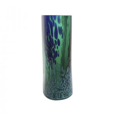 Artisanal Green Murano Glass Vase 1970s Italian Design