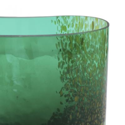 Artisanal Green Murano Glass Vase 1970s Italian Design