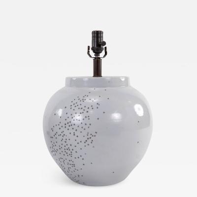 Artist Made White Ceramic Ant Lamp