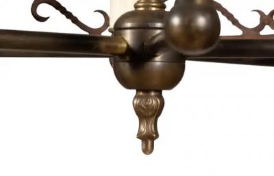 Arts And Crafts Wrought Iron Chandelier