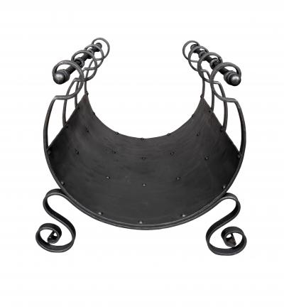 Arts And Crafts Wrought Iron Log Holder