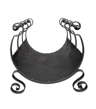 Arts And Crafts Wrought Iron Log Holder