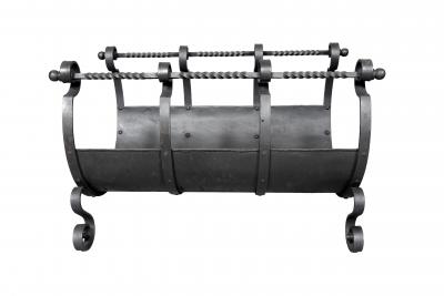 Arts And Crafts Wrought Iron Log Holder