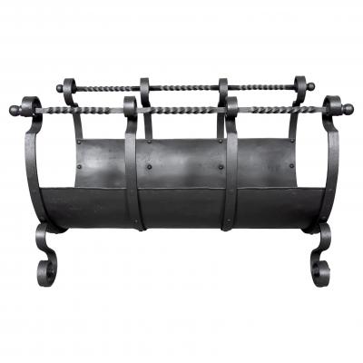 Arts And Crafts Wrought Iron Log Holder