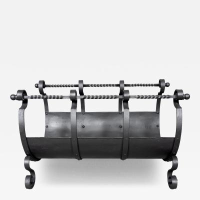 Arts And Crafts Wrought Iron Log Holder