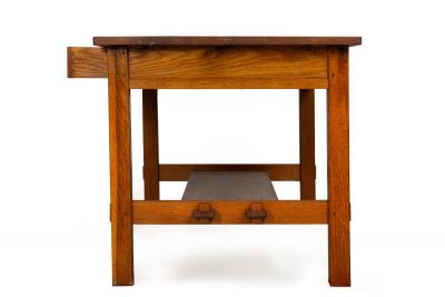 Arts Crafts Antique L J G Stickley Oak Library Table no 531