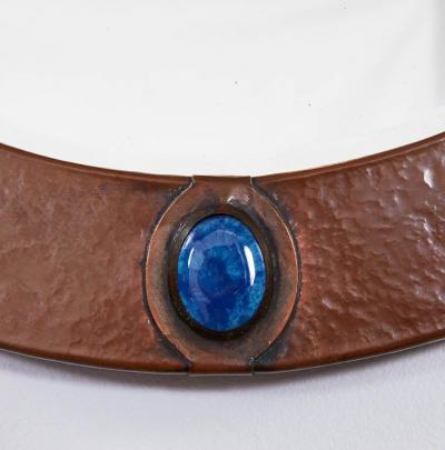Arts Crafts Circular Copper Mirror