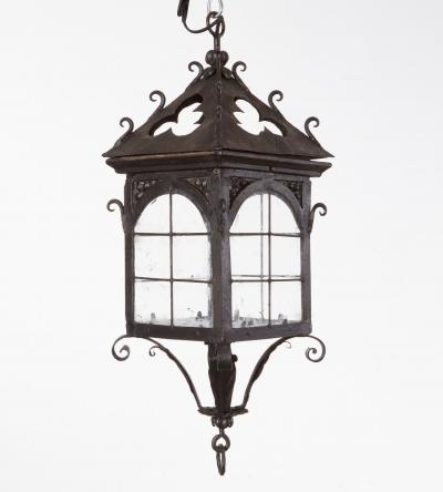 Arts Crafts Cloverleaf Hanging Lantern