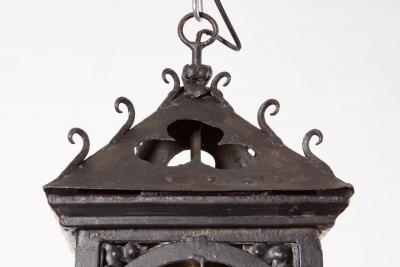 Arts Crafts Cloverleaf Hanging Lantern