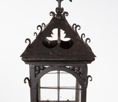 Arts Crafts Cloverleaf Hanging Lantern